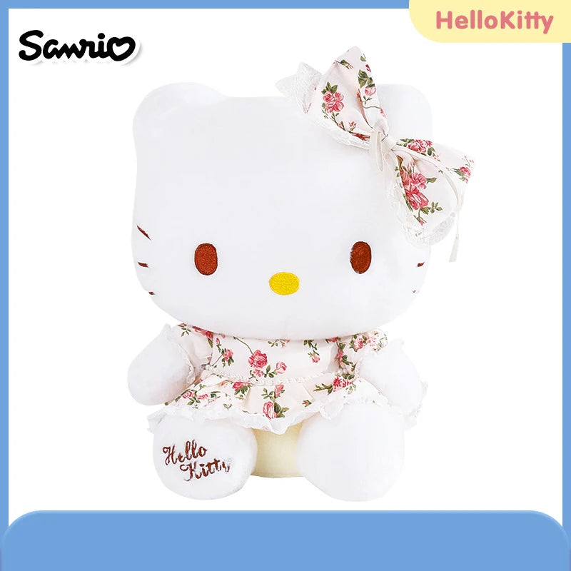 Anime Sanrio Hello Kitty Kulomi Cute Stuffed Plush Toys Plushies Soft Pillow Kawaii Pink Birthday Party Gift For Kid Girl Friend