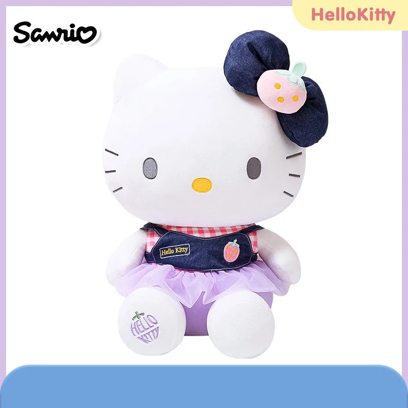 Anime Sanrio Hello Kitty Kulomi Cute Stuffed Plush Toys Plushies Soft Pillow Kawaii Pink Birthday Party Gift For Kid Girl Friend