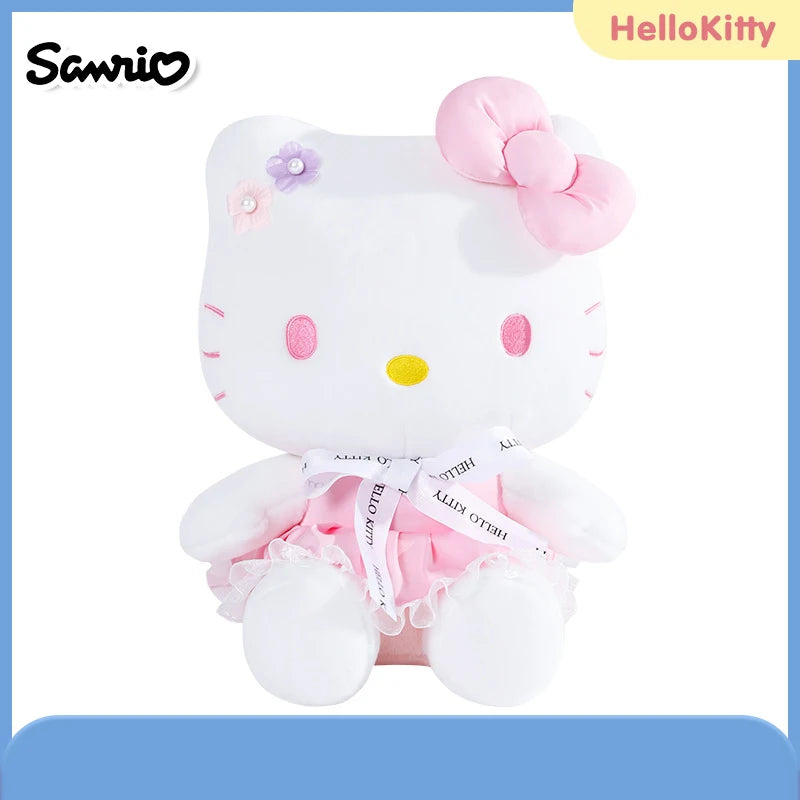 Anime Sanrio Hello Kitty Kulomi Cute Stuffed Plush Toys Plushies Soft Pillow Kawaii Pink Birthday Party Gift For Kid Girl Friend