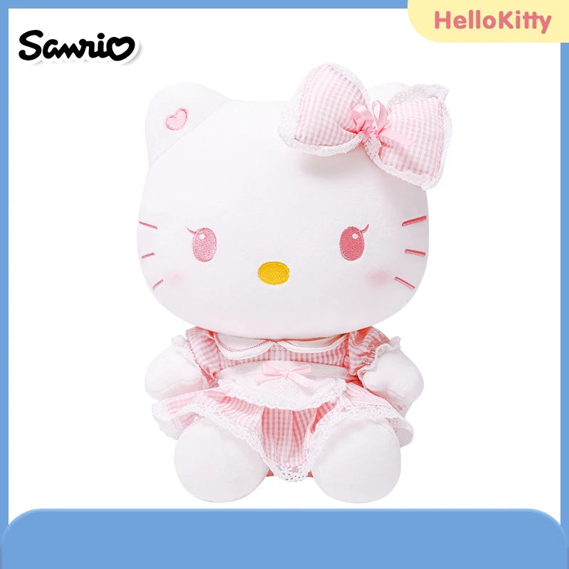 Anime Sanrio Hello Kitty Kulomi Cute Stuffed Plush Toys Plushies Soft Pillow Kawaii Pink Birthday Party Gift For Kid Girl Friend