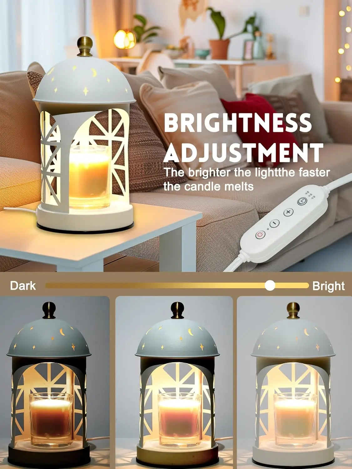 Castle Aromatherapy Wax Melting Lamp Home Vintage Table Lamp Ornament Romantic Atmosphere Bedhead Night Light Candle Warmer Lamp