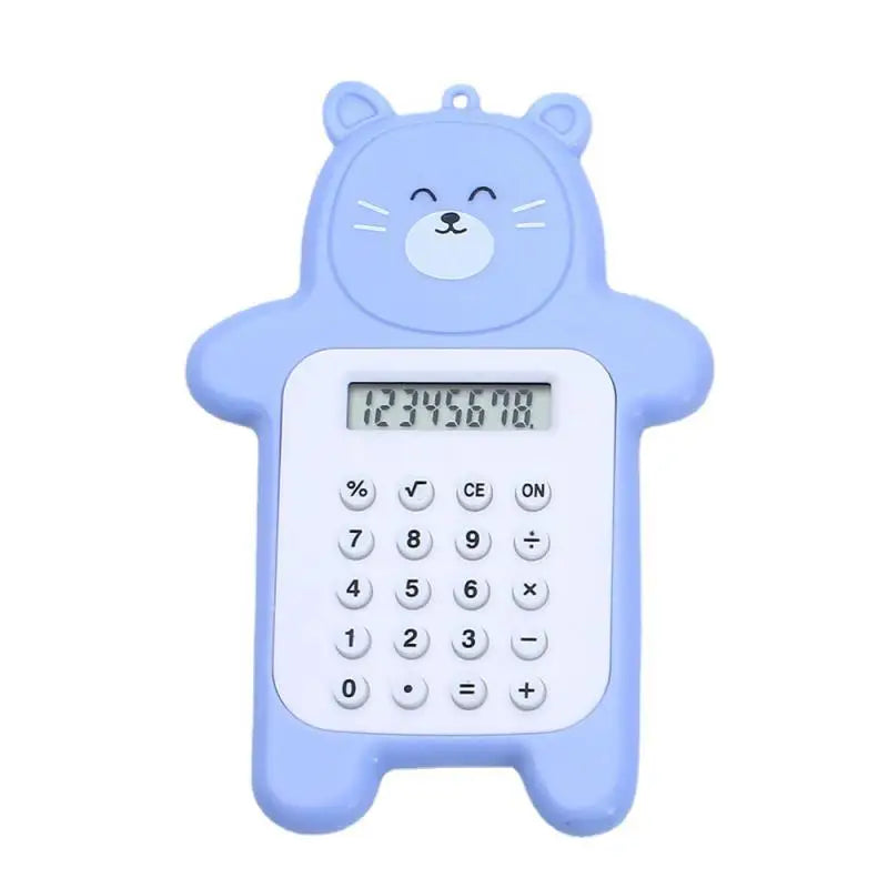 Mini Cartoon Calculator Pocket Size 8 Digits Display Portable Kawaii Small Button Calculate Students School Calculating Supplies