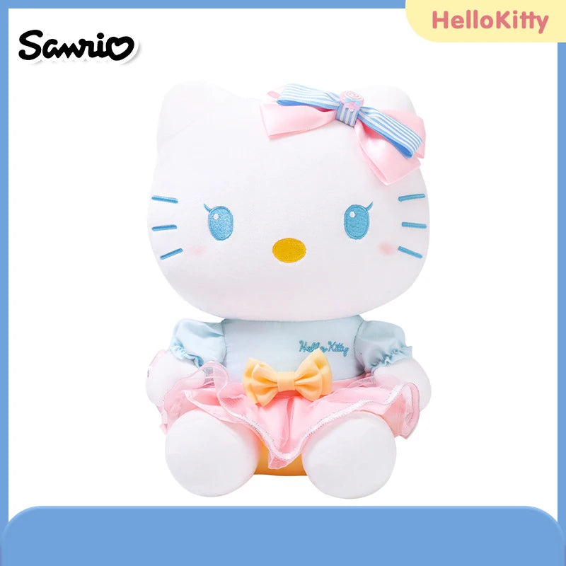 Anime Sanrio Hello Kitty Kulomi Cute Stuffed Plush Toys Plushies Soft Pillow Kawaii Pink Birthday Party Gift For Kid Girl Friend