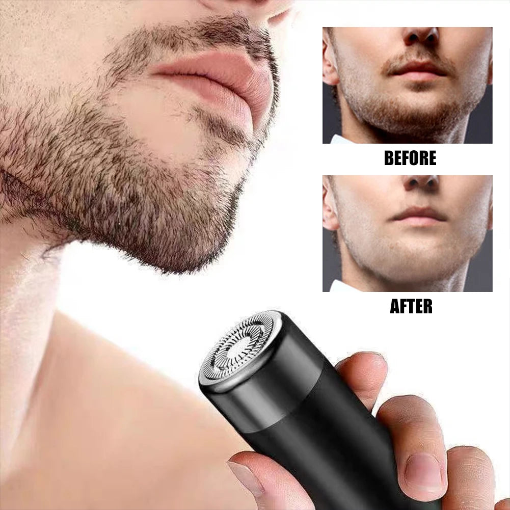 Electric Shaver Mini Portable USB Rechargeable Shaver Waterproof Durable Beard Shaver Beard Trimmer for Men Shaving Machine