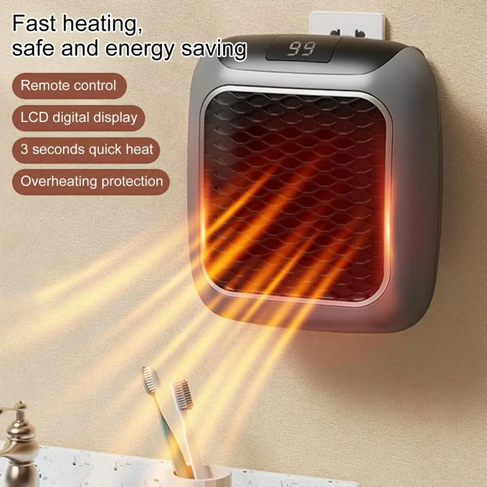 Remote Control Portable Heater Bedroom Living Room Electric Hand Warmer Wall Mounted Bathroom Space Heater EU US Plug