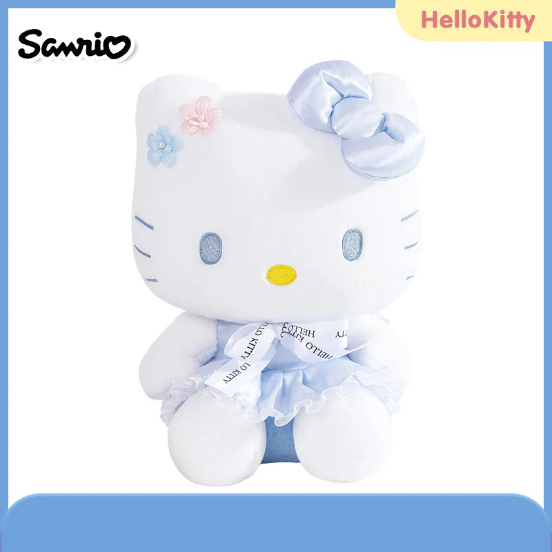 Anime Sanrio Hello Kitty Kulomi Cute Stuffed Plush Toys Plushies Soft Pillow Kawaii Pink Birthday Party Gift For Kid Girl Friend