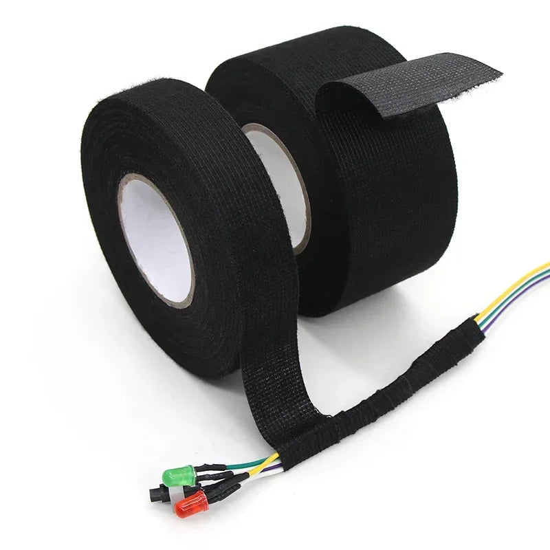 Heat-resistant Adhesive Cloth Fabric Tape 9-50mm For Automotive Cable Tape Harness Wiring Loom Electrical Heat Tapes