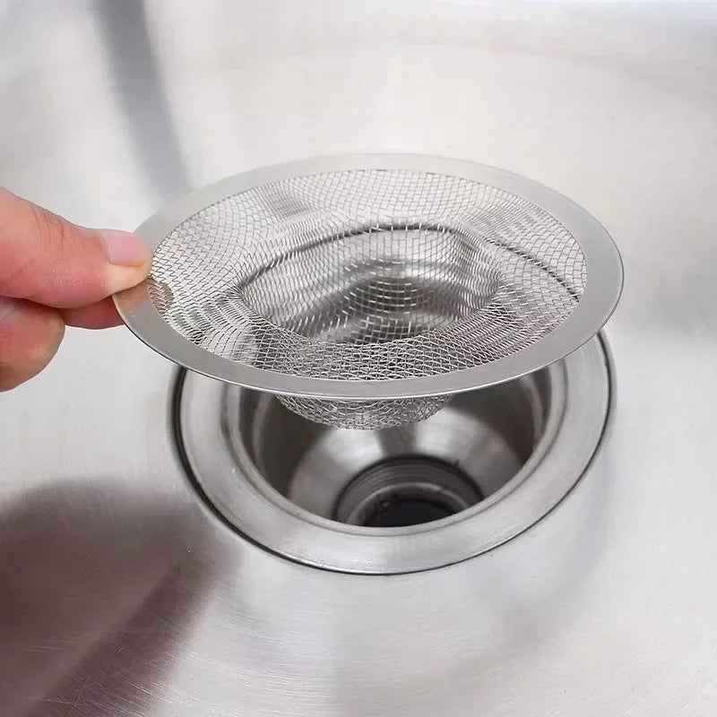 Stainless Steel Sink Filter Kitchen Bathroom Floor Drain Mesh Filters Drain Basket Waste Screen Hole Trap Strainer Stopper (10 Pcs)