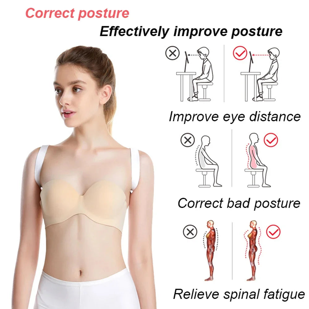 Upper Back Brace Posture Correction Women Men Back Straightener Shoulder Support Belt Hunchback Corrector Shoulder Brace Posture