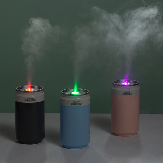 USB Air Humidifier 260ml Cup Size Cool Mist Maker For Car Bedroom Home Air Purifier H2O Humidifiers with RGB Color Candle Lights