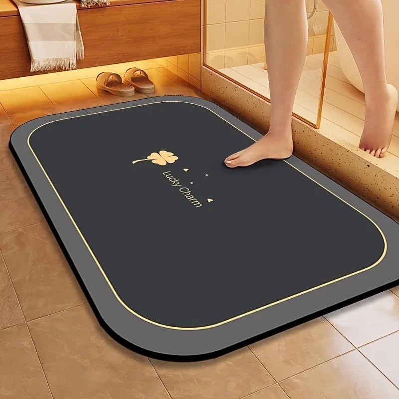 Diatom Mud Floor Mat Household Anti-slip Bathroom Absorbent Quick Drying Modern Simple Carpet Doorway Rug Accessories Home Decor