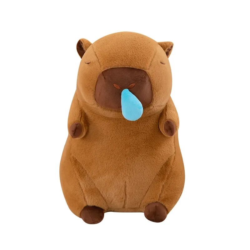 30-50cm Kapibala Cartoon Snot Capybara Plush Toy Kawaii Simulation Animal Ugly Cute Soft Stuffed Capybara Doll Throw Pillow Gift