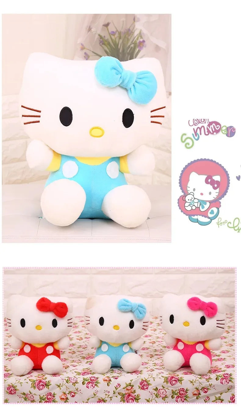 20Cm Sanrio Plush Toys Kawaii Hello Kitty Plushies Dolls Room Decoration Cute Stuffed Animal Toy Birthday Gift for Girls Friend