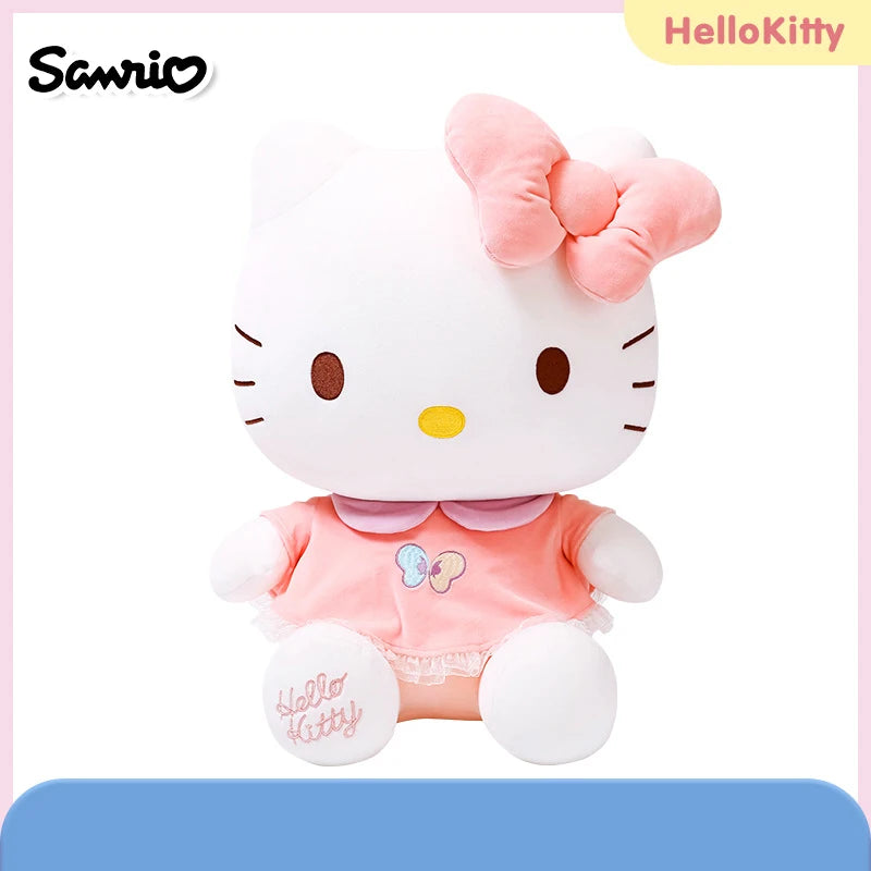 Anime Sanrio Hello Kitty Kulomi Cute Stuffed Plush Toys Plushies Soft Pillow Kawaii Pink Birthday Party Gift For Kid Girl Friend