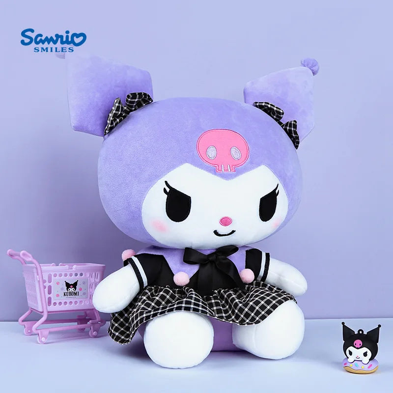 Anime Sanrio Hello Kitty Kulomi Cute Stuffed Plush Toys Plushies Soft Pillow Kawaii Pink Birthday Party Gift For Kid Girl Friend