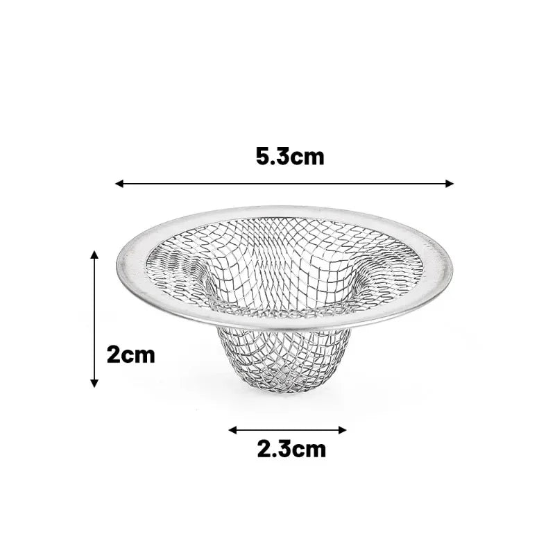 Stainless Steel Sink Filter Kitchen Bathroom Floor Drain Mesh Filters Drain Basket Waste Screen Hole Trap Strainer Stopper (10 Pcs)