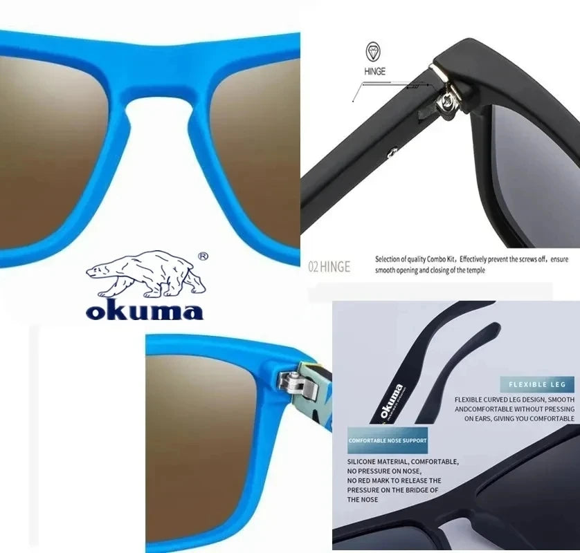 Okuma - Men's and Women's UV400 Polarized Glasses, Suitable for Hunting, Fishing Glasses, Cycling Glasses, Outdoor Sunglasses