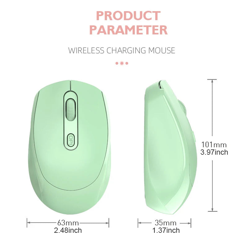 Xiaomi Mijia Wireless Mouse 2.4GHz Bluetooth Dual Models 1600 DPI Readjustable Rechargeable Ergonomic Mice Silent Office Gaming